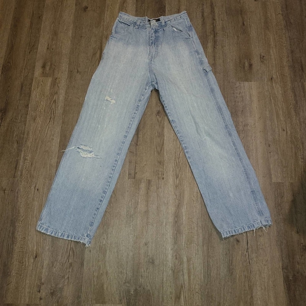 Vintage Distressed Route 66 High Waisted Worker Pants/Jeans 7/8 Average #046